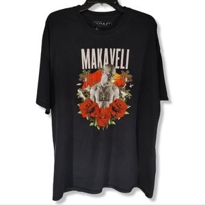 2pac Tupac Makaveli T Shirt Mens Size XXL Black Short Sleeve Hip Hop Rap Tee